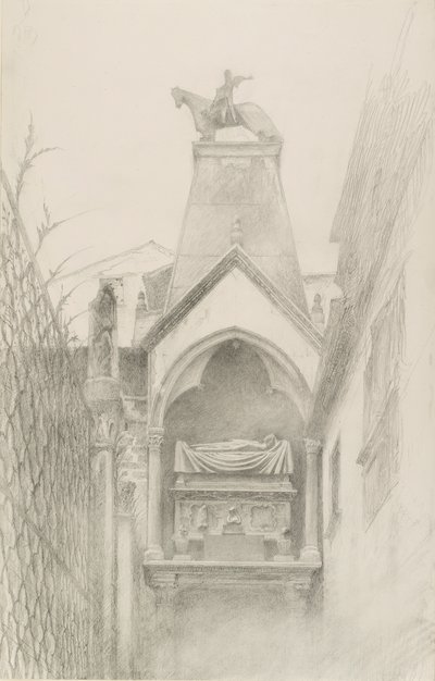 Studie van het Graf van Can Grande della Scala in Verona door John Ruskin