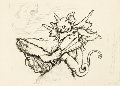 Het Hoofd van een Vrek: vergrote Tekening van Lützelburger