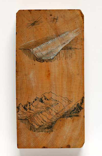 De greppel van de vallei van Chamonix en de toppen boven de greppel, c.1856 door John Ruskin