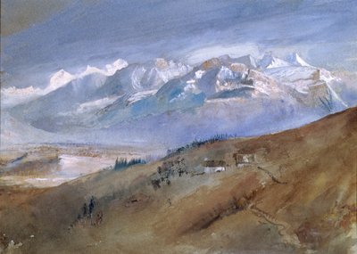 Uitzicht vanuit mijn raam in Mornex waar ik een jaar verbleef, 1862 door John Ruskin
