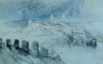 Uitzicht op Bellinzona door John Ruskin