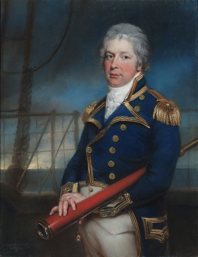 Portret van schout-bij-nacht William Pierrepont door John Russell