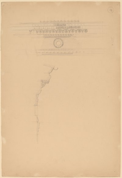 Studie van lijsten door John Russell Pope