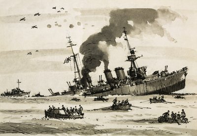 Na de Malta-operatie in 1942 werd de Cairo tot zinken gebracht door Britse torpedobootjagers. door John S. Smith
