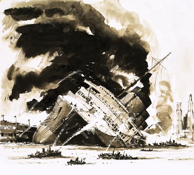 De Grote Stoomboot: Het schip dat stierf in het dok. De Normandie door John S. Smith