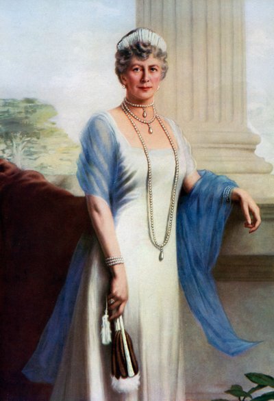 Mary van Teck, koningin-gemalin van George V van het Verenigd Koninkrijk door John Saint Helier Lander