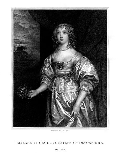 Elizabeth Cecil, Gravin van Devonshire, 1824 door John Samuel Agar