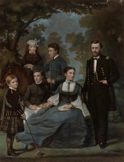 Generaal Grant en zijn familie door John Sartain