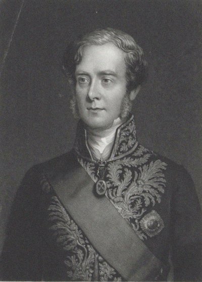 Portret van George Villiers, 4e Graaf van Clarendon door John Sartain