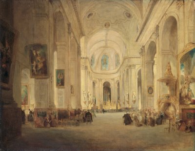 Interieur van St Sulpice, Parijs door John Scarlett Davis