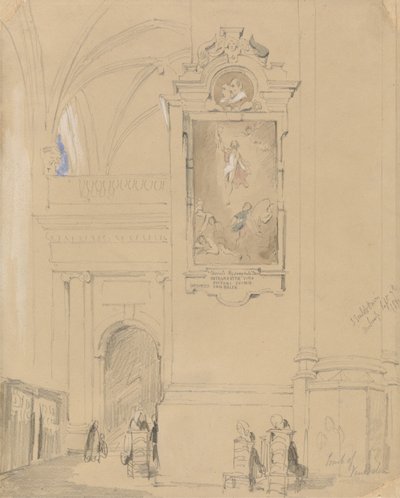 Het Graf van Hendrick van Balen (1575-1632), Antwerpen, 7 september 1832 door John Scarlett Davis
