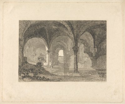 Crypte in Kirkstall Abbey, Yorkshire door John Scott