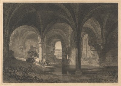 Crypte in Kirkstall Abbey, Yorkshire door John Scott