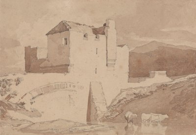 Een oud gebouw door John Sell Cotman