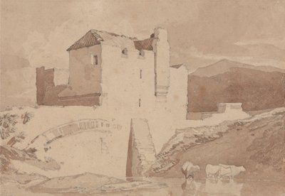 Een oud gebouw door John Sell Cotman