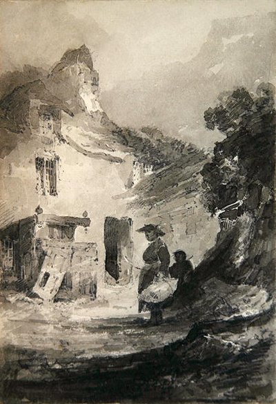Een oud huisje in Dolgelly door John Sell Cotman