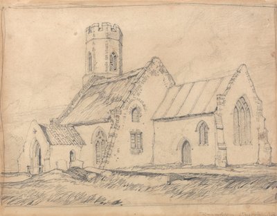Brampton Church, Norfolk, uit het zuidoosten door John Sell Cotman