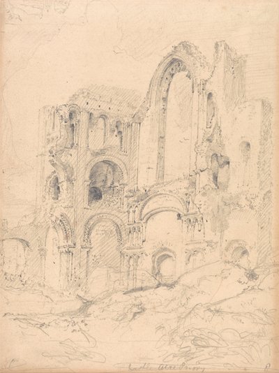 Priorij Kasteel Akkeren, Norfolk door John Sell Cotman