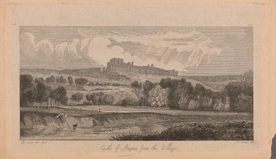 Kasteel van Argues vanaf het Dorp door John Sell Cotman