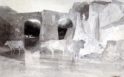 Vee in een Rivier door John Sell Cotman