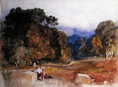 Figuren in een park door John Sell Cotman