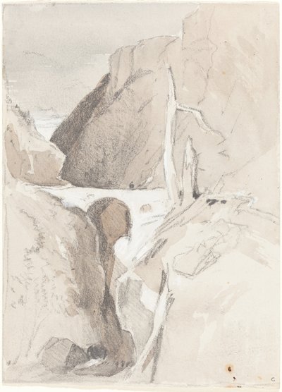 Kloof met Boomstronken door John Sell Cotman