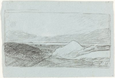 Landschap met Heuvels en Water door John Sell Cotman