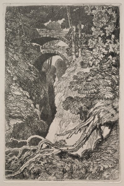 Liber Studiorum: Duivelsbrug, Cardiganshire door John Sell Cotman