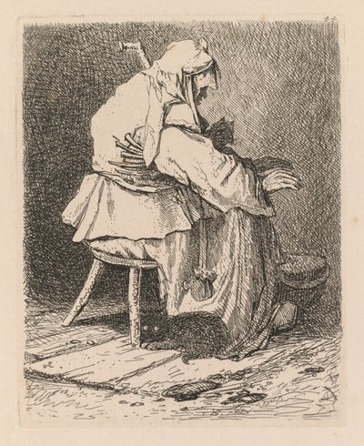 Liber Studiorum: Plaat 44, Schets naar Rembrandt, 1838 door John Sell Cotman