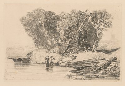 Liber Studiorum: Plaat 7, Postwick Grove, Norfolk door John Sell Cotman