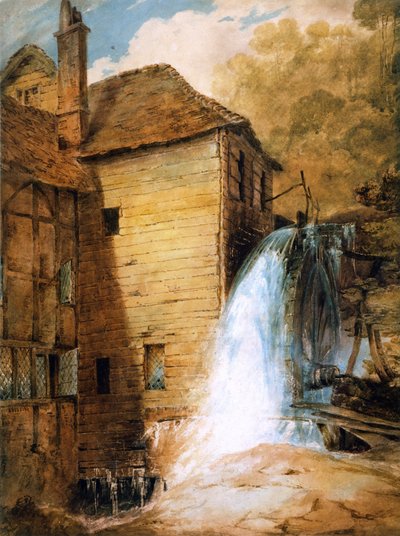 Een Bovenslagmolen door John Sell Cotman