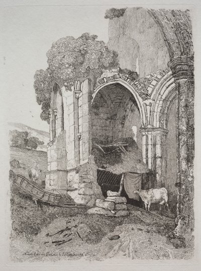 Rievaulx Abdij, Yorkshire door John Sell Cotman