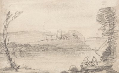 Ruïne op een Meer, in de Stijl van Richard Wilson door John Sell Cotman