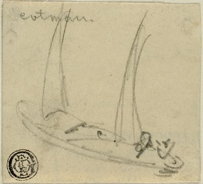 Zeilboot door John Sell Cotman