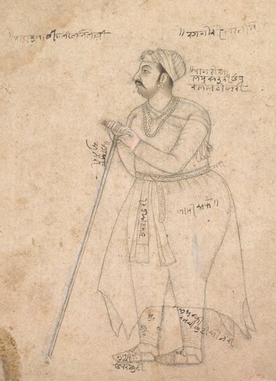 Portret van Maharaja Rai Singh van Bikaner (regeerde 1574-1612) door John Seymour