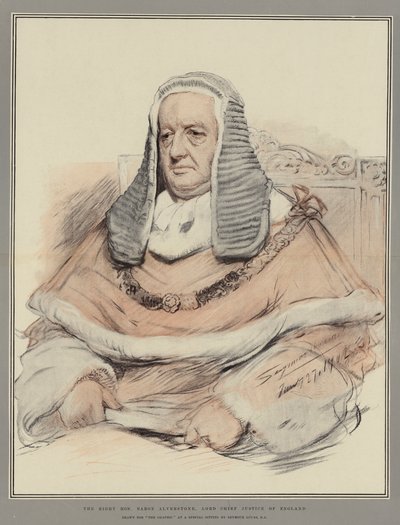 De zeer eerbiedwaardige baron Alverstone, opperrechter van Engeland door John Seymour Lucas