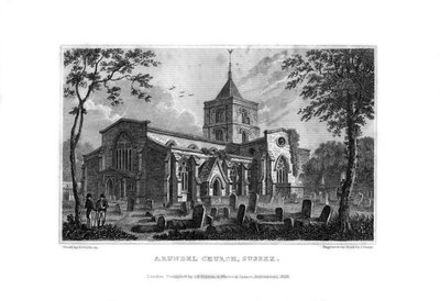 Arundel Kerk, West Sussex, 1829 door John Shury
