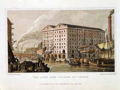De Aire en Calder Navigatie, Leeds, Yorkshire, 1828 door John Shury