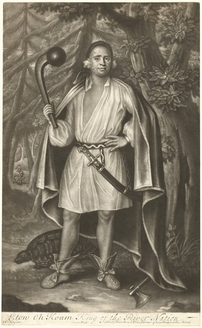 Etow Oh Koam, Koning van de Riviernatie door John Simon after John Verelst