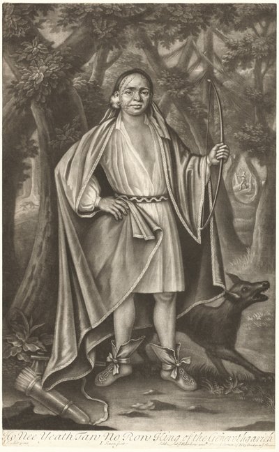 Ho Nee Yeath Taw No Row, Koning van de Generethgarick door John Simon after John Verelst