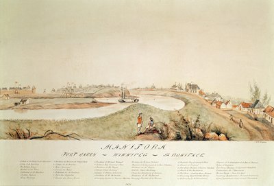 Manitoba, met een Hudson Bay Company Trading Station, 1871 door John Simpson