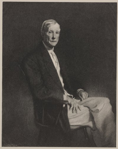 Portret van John D. Rockefeller, print gemaakt door Timothy Cole door John Singer (after) Sargent