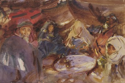 Arabische zigeuners in een tent, 1905-06 door John Singer Sargent
