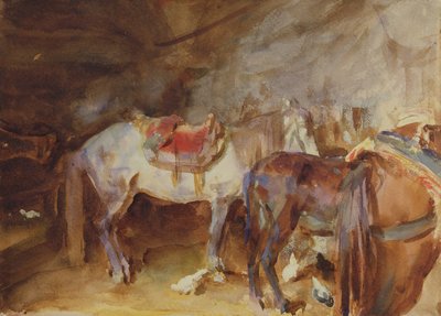 Arabische Stal door John Singer Sargent