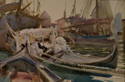 Tekenen op de Giudecca door John Singer Sargent