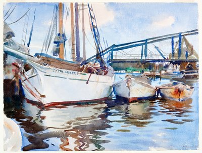 Boten voor anker, 1917 door John Singer Sargent