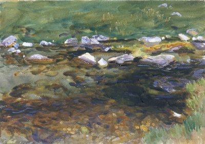 Beek en Weide door John Singer Sargent