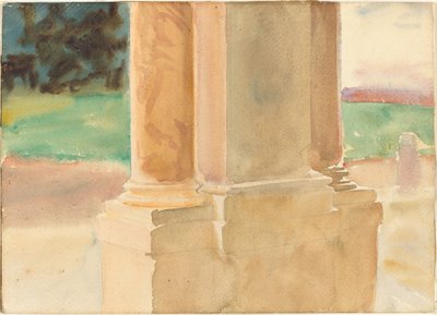 Frascati, architectonische studie, ca. 1907 door John Singer Sargent