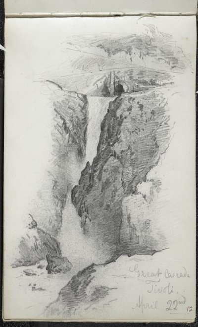 Grote Waterval, Tivoli, Italië, 22 april 1869 door John Singer Sargent