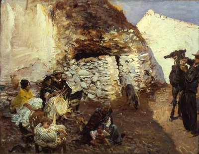 Zigeunerkamp, Granada, Spanje door John Singer Sargent